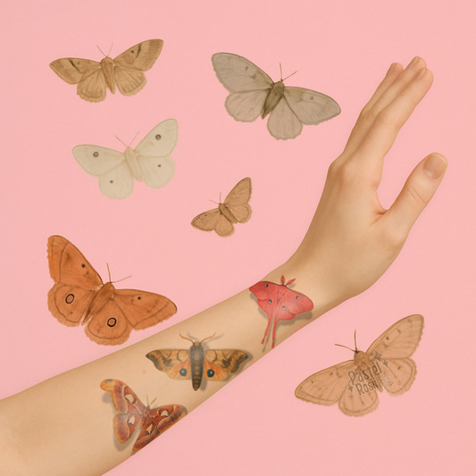 Moonshadow Moths | Temporary Tattoo
