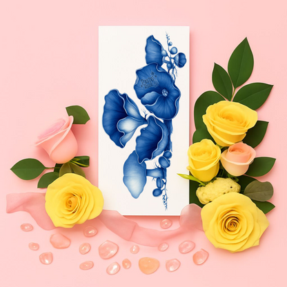 Still Life in Blue | Temporary Tattoo