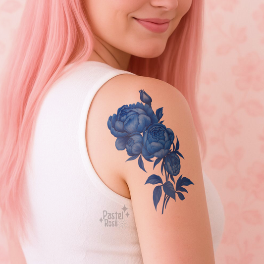 Blue Willow Garden | Temporary Tattoo
