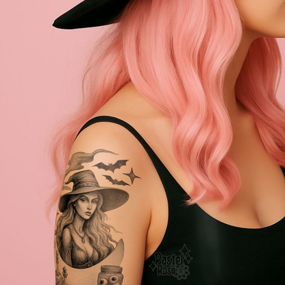 Moonshadow Enchantress | Temporary Tattoo