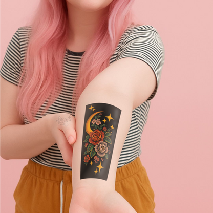 Midnight Bloom | Temporary Tattoo