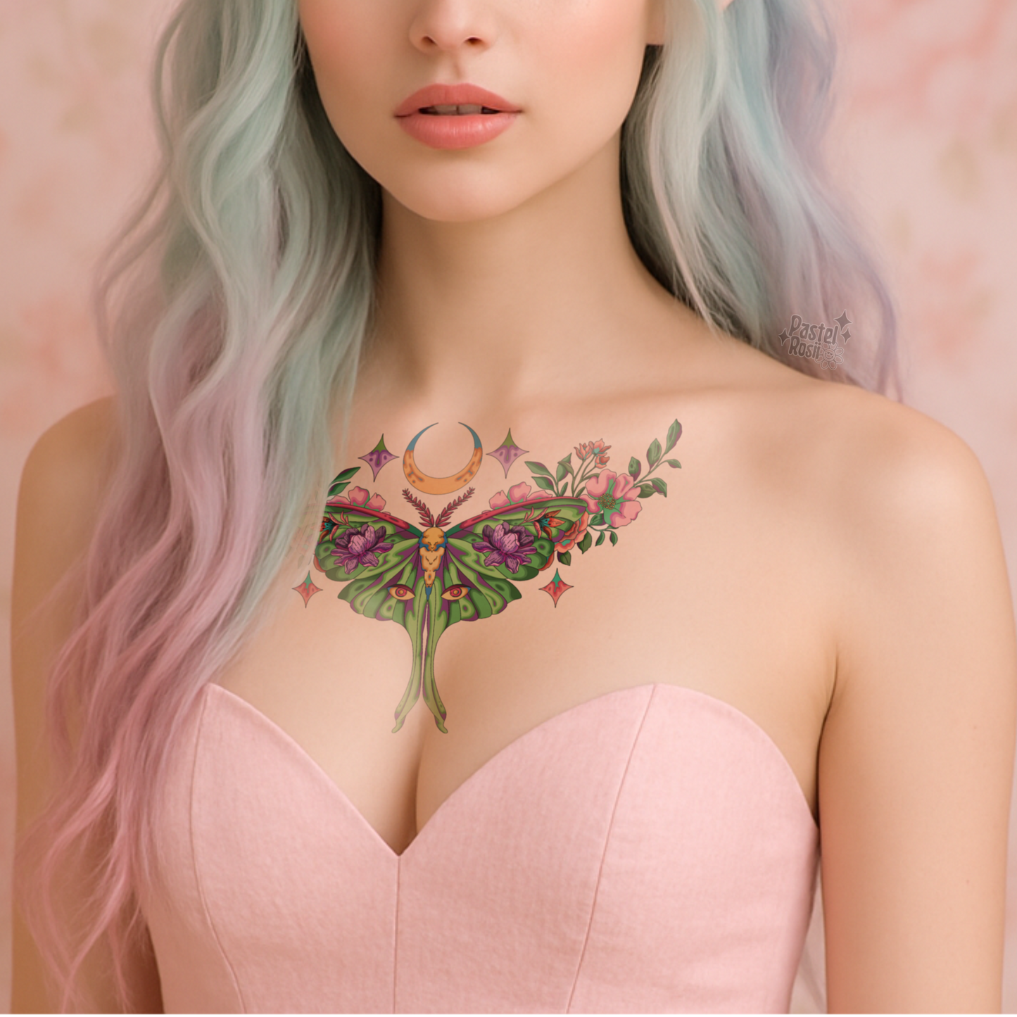 Lunar Moth | Temporary Tattoo