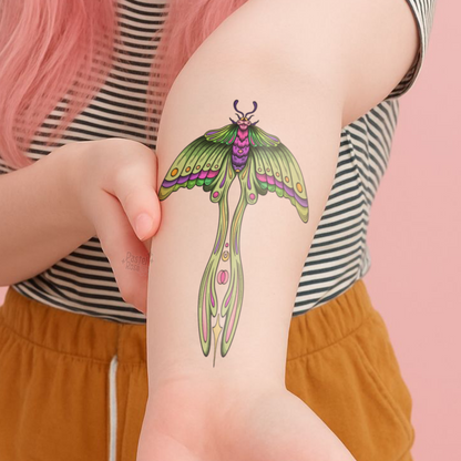 Moonblush Moth | Temporary Tattoo