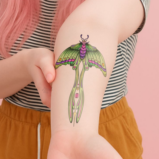 Moonblush Moth | Temporary Tattoo