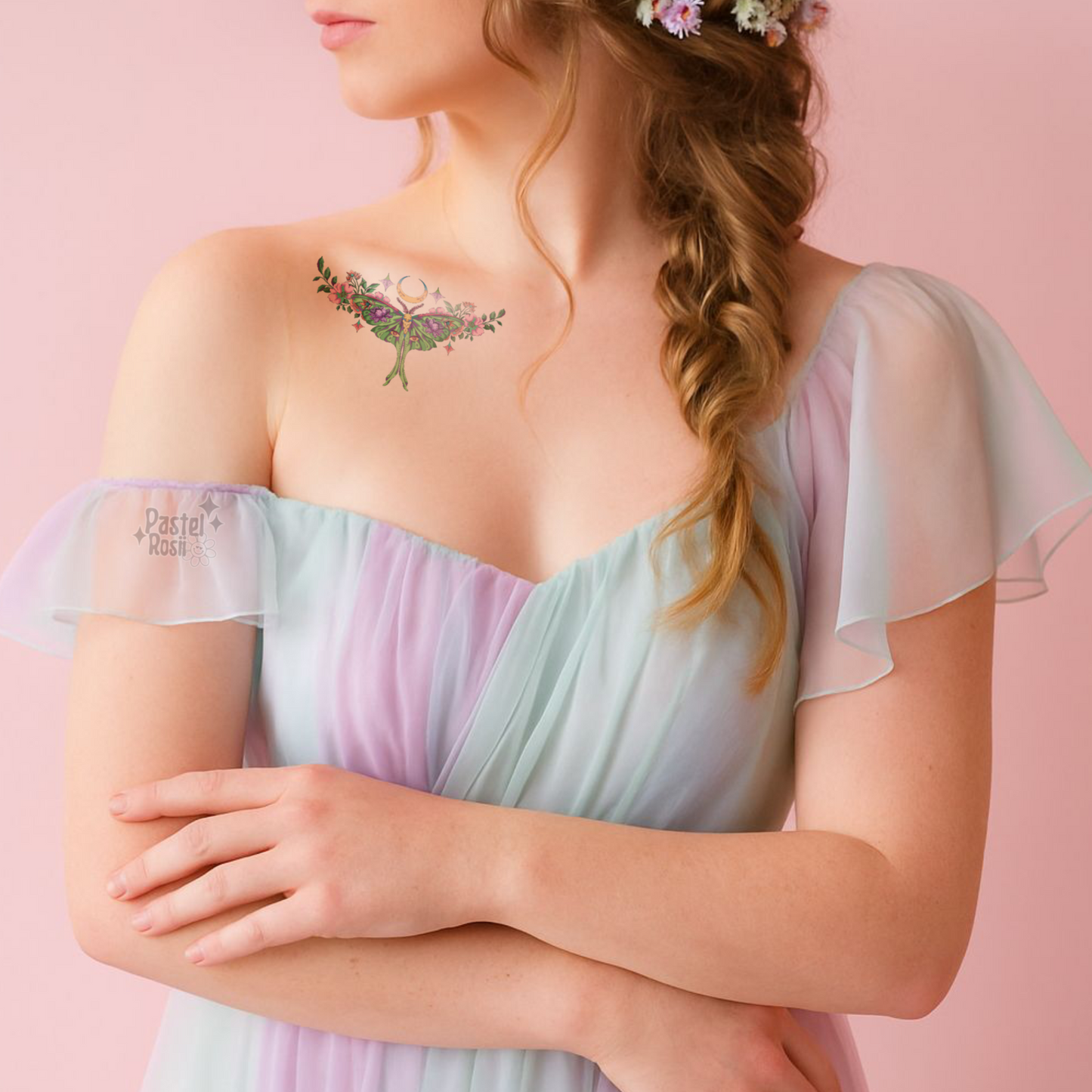 Lunar Moth | Temporary Tattoo