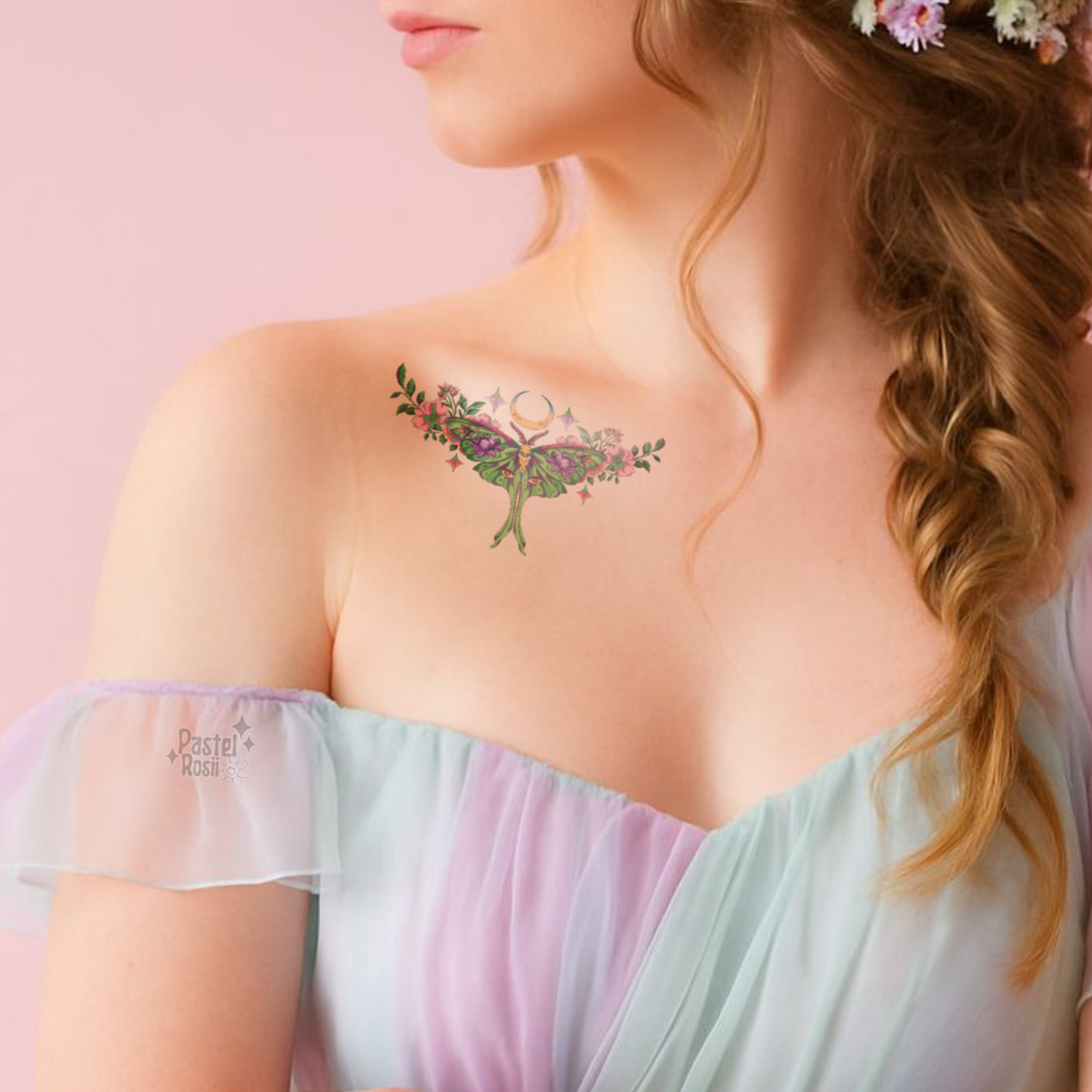Lunar Moth | Temporary Tattoo