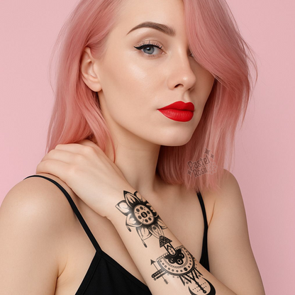 Moonflower Compass | Temporary Tattoo