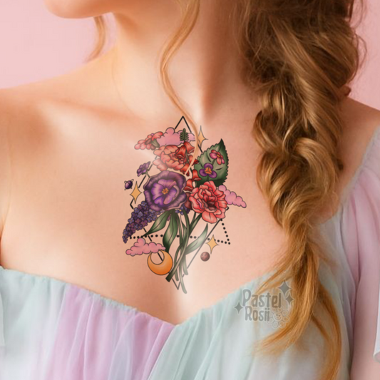 Floral Sparkles | Temporary Tattoo