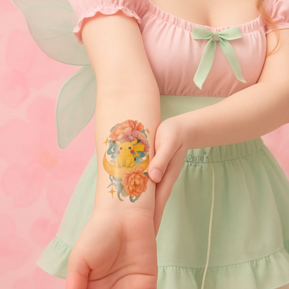 Floral Thunder | Temporary Tattoo