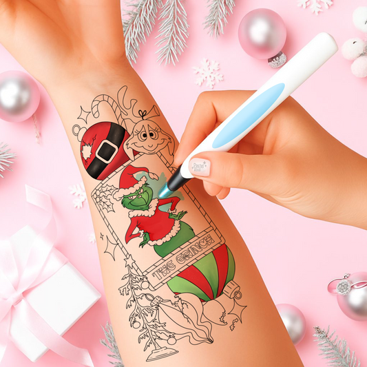 A Grump at Christmas Tarot | Temporary Tattoo