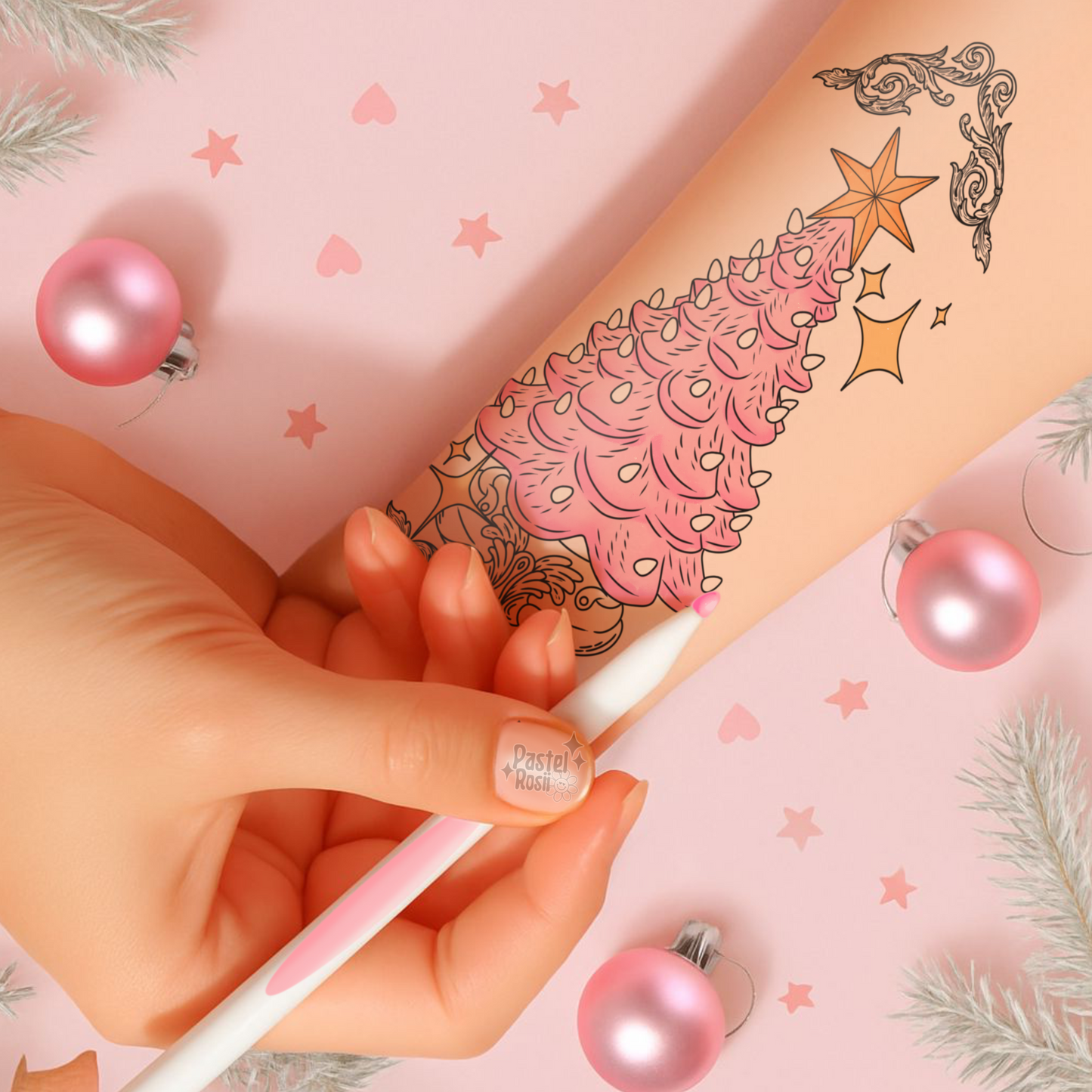 Ceramic Christmas Dreams | Temporary Tattoo