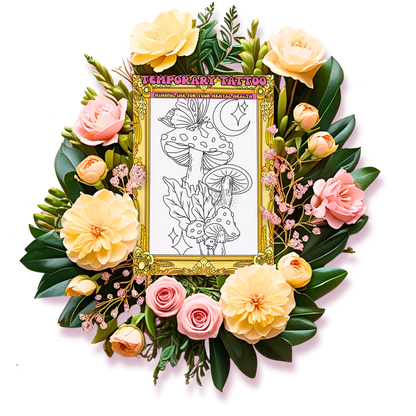 Moonlit Mushrooms | Temporary Tattoo