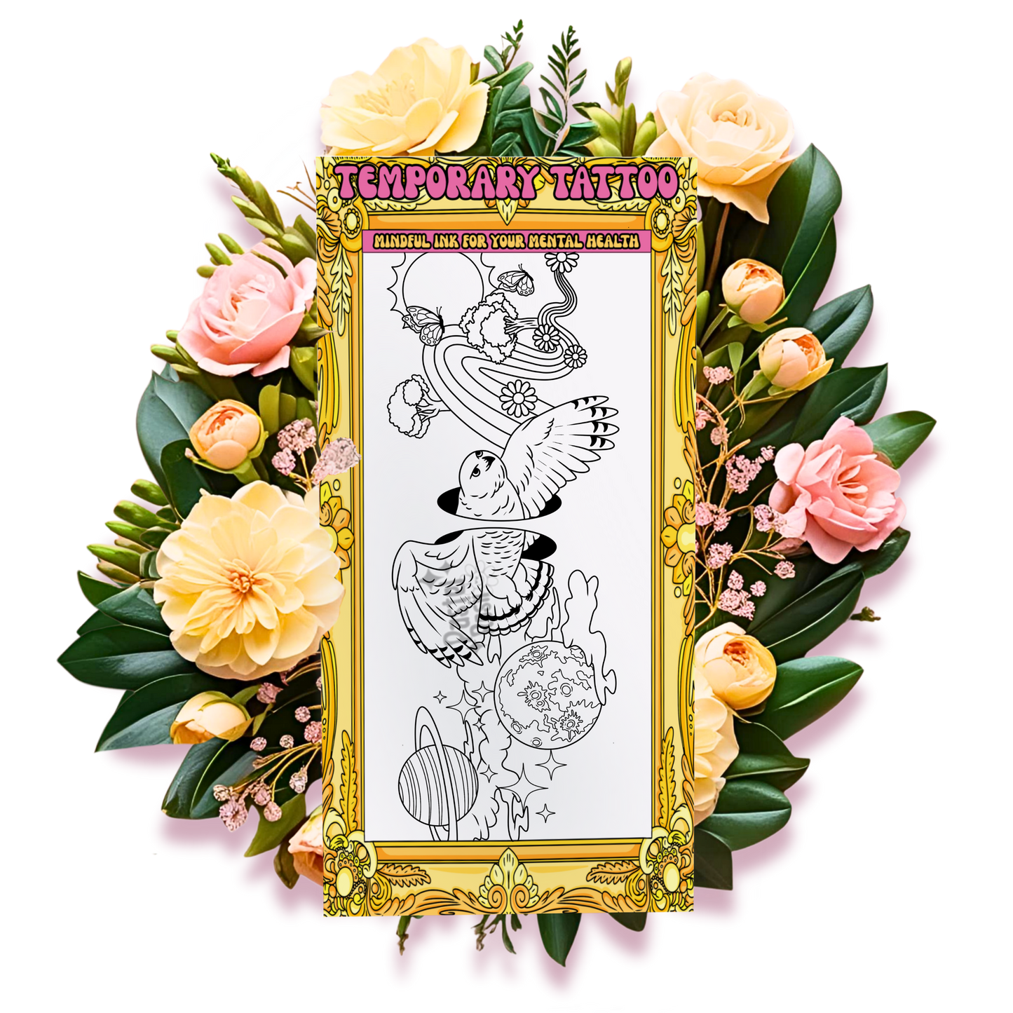 Owl of Two Realms | Temporary Tattoo