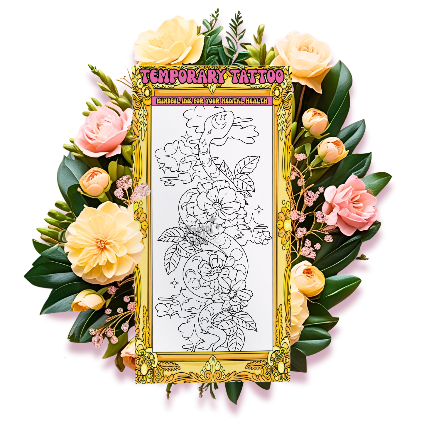 Serpent Blooming | Temporary Tattoo