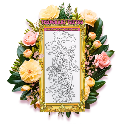 Serpent Blooming | Temporary Tattoo