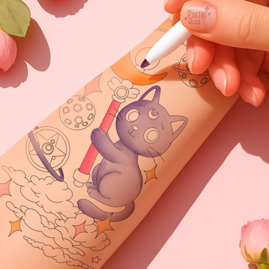 Moon Kitten | Temporary Tattoo
