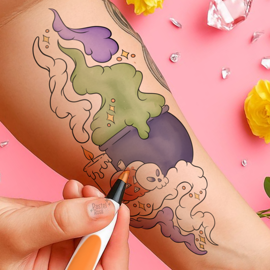 Witch Cauldron | Temporary Tattoo