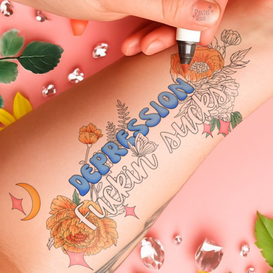 Depression Sucks | Temporary Tattoo