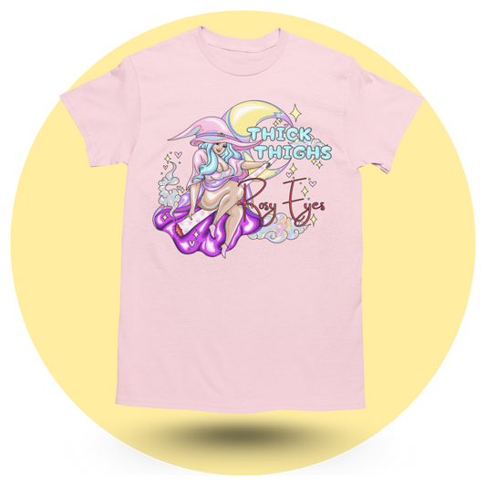 Thick Thighs Rosy Eyes T-shirt