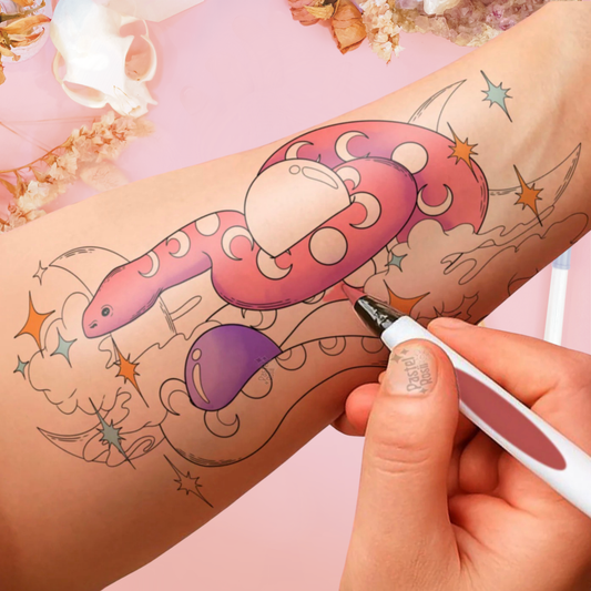 Moon Serpent | Temporary Tattoo