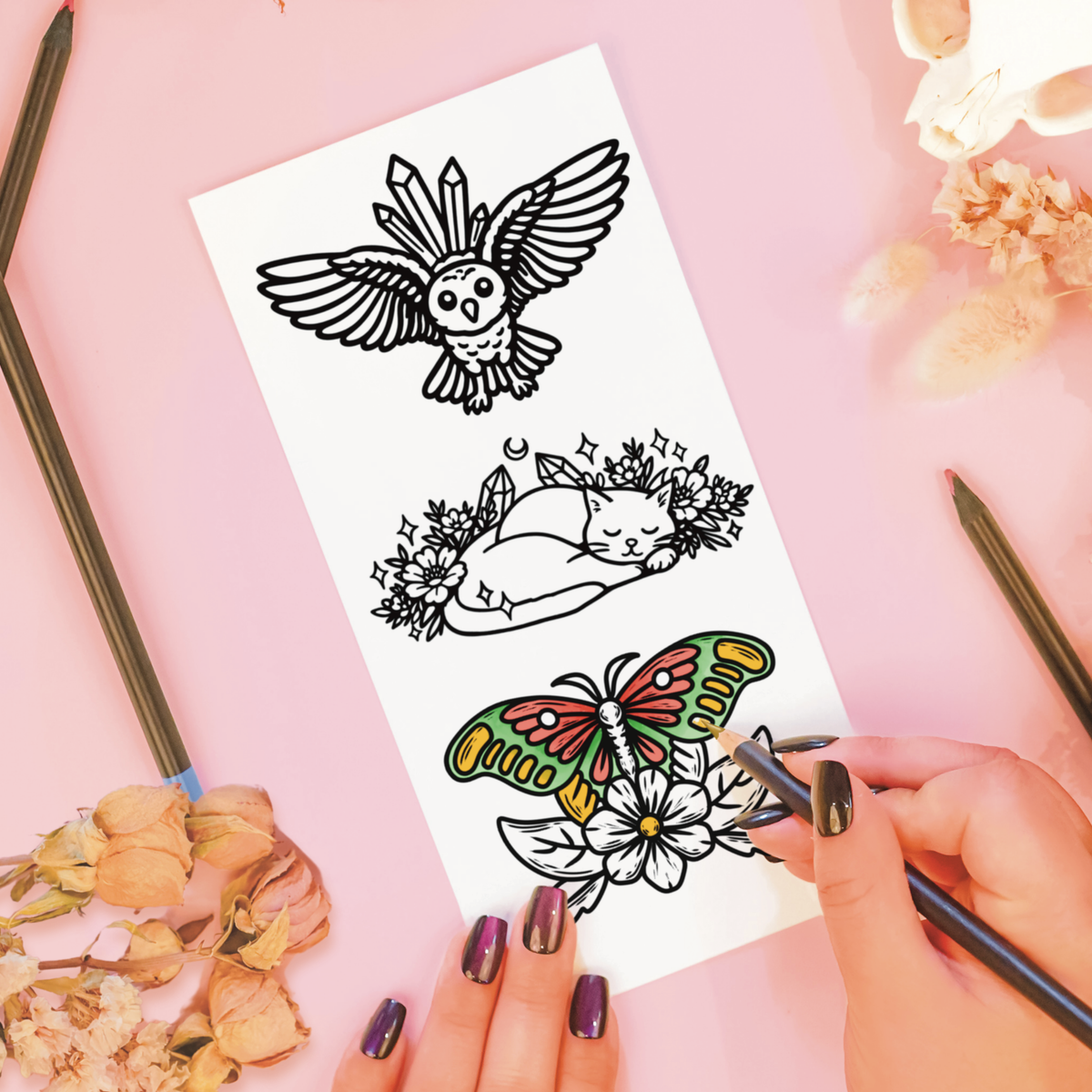 Midnight Spell Casting | Temporary Tattoo Mini Set