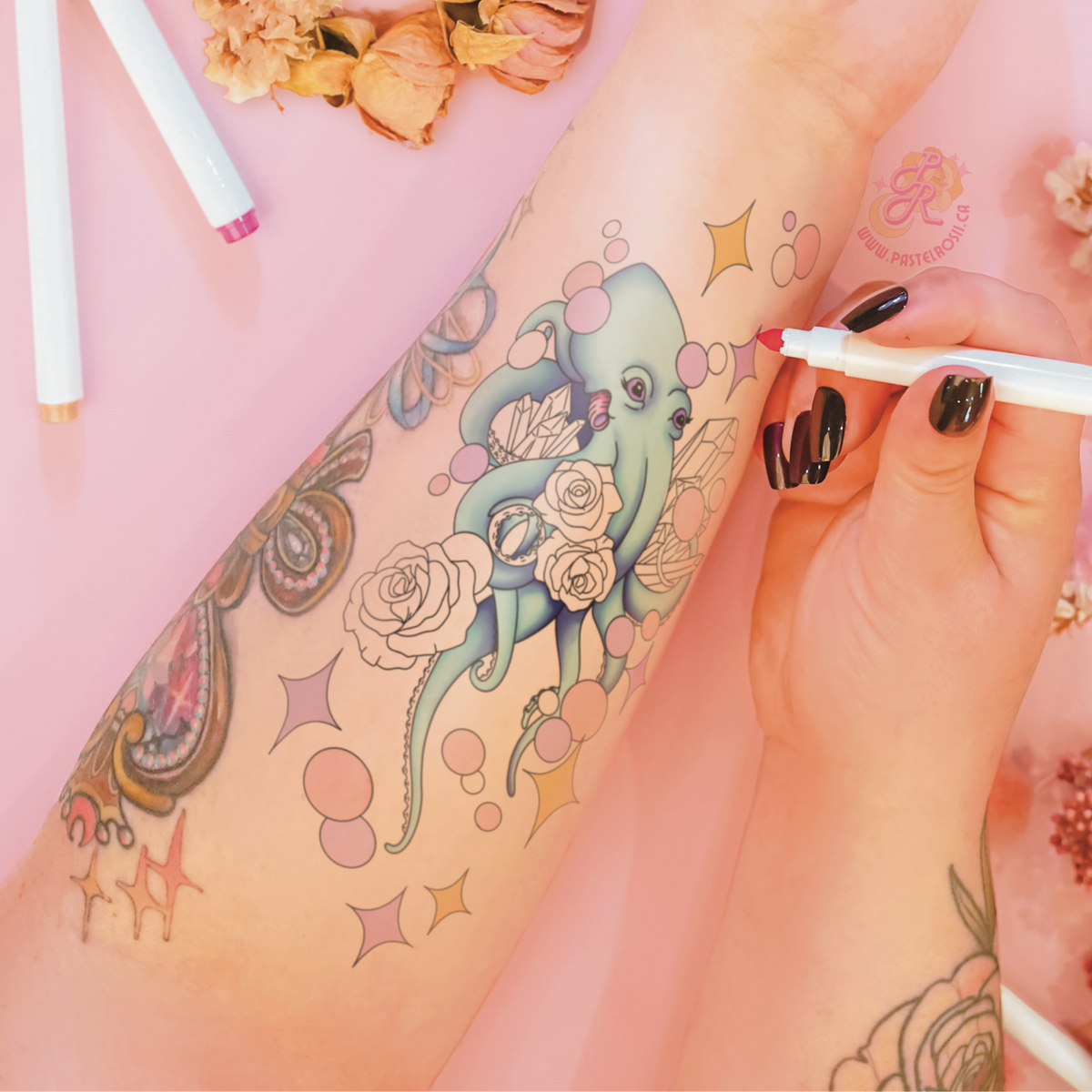 Saltwater Octopus | Temporary Tattoo