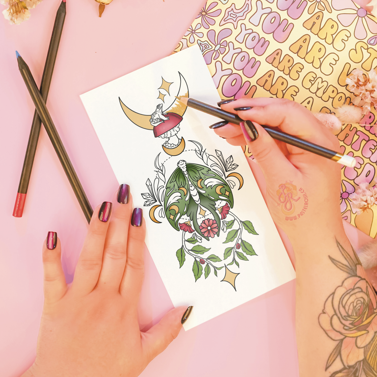 Moonlit Whispers | Temporary Tattoo