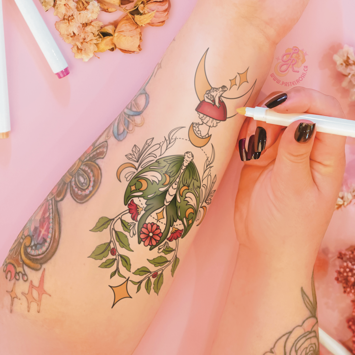 Moonlit Whispers | Temporary Tattoo