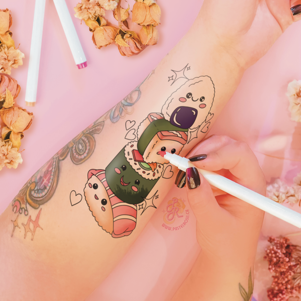 Rollin’ With Happiness | Temporary Tattoo