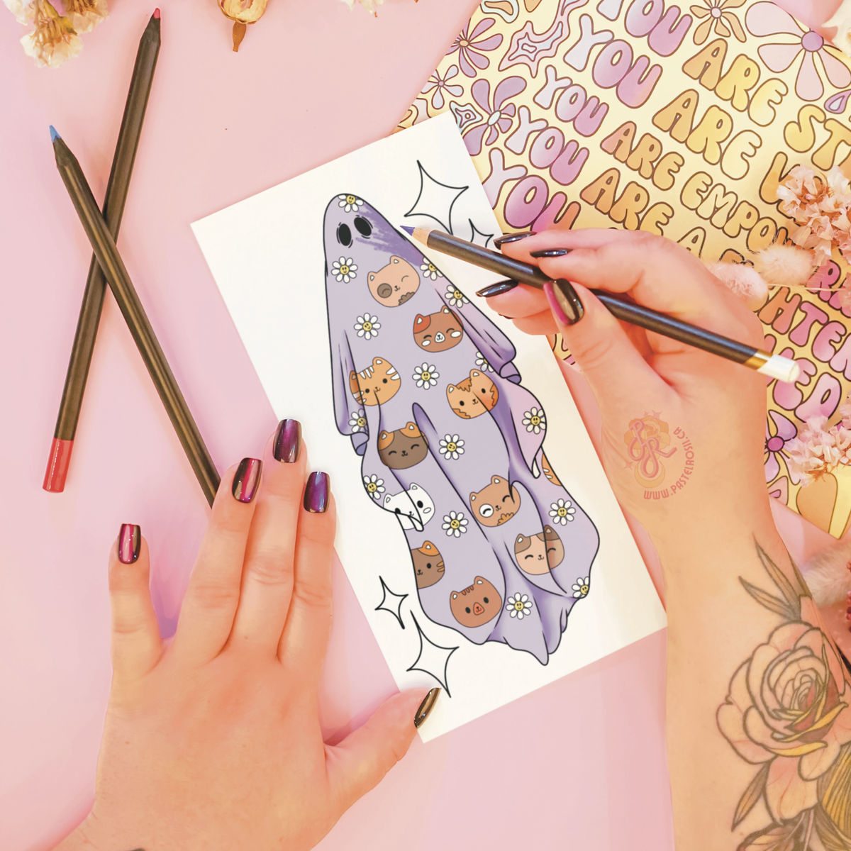 Boo-tiful Kittens | Temporary Tattoo