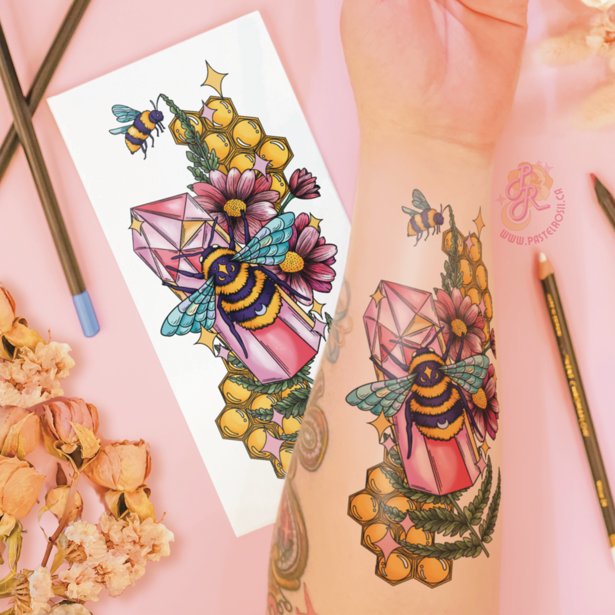Crystallized Honey | Temporary Tattoo