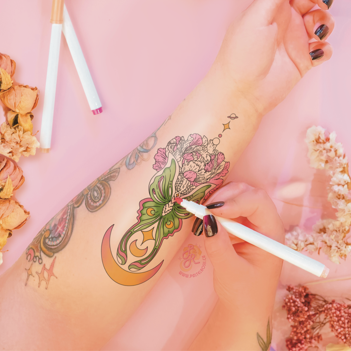 Petals & Phases | Temporary Tattoo