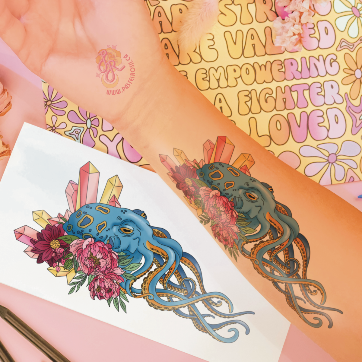 Crystal Current | Temporary Tattoo