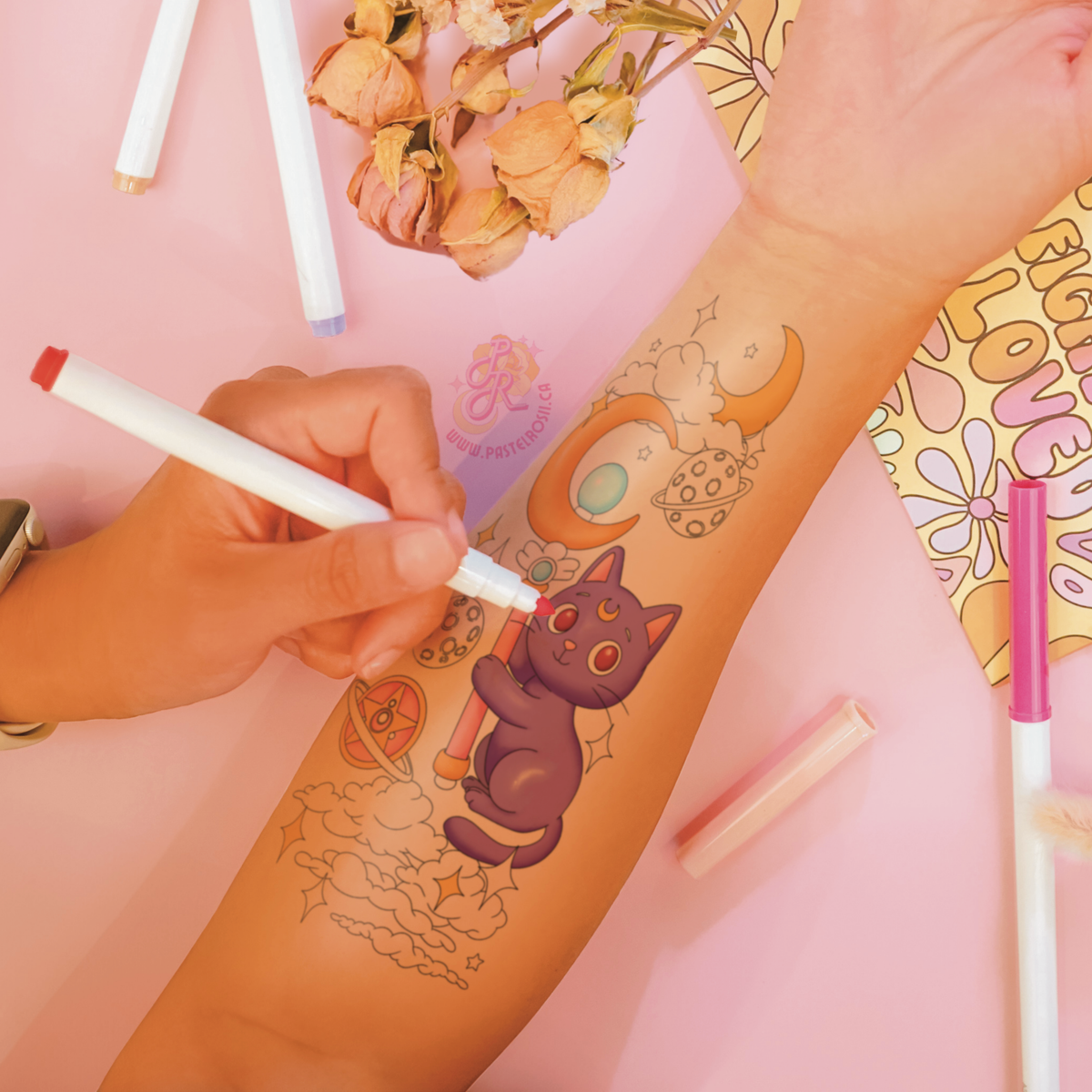 Moon Kitten | Temporary Tattoo