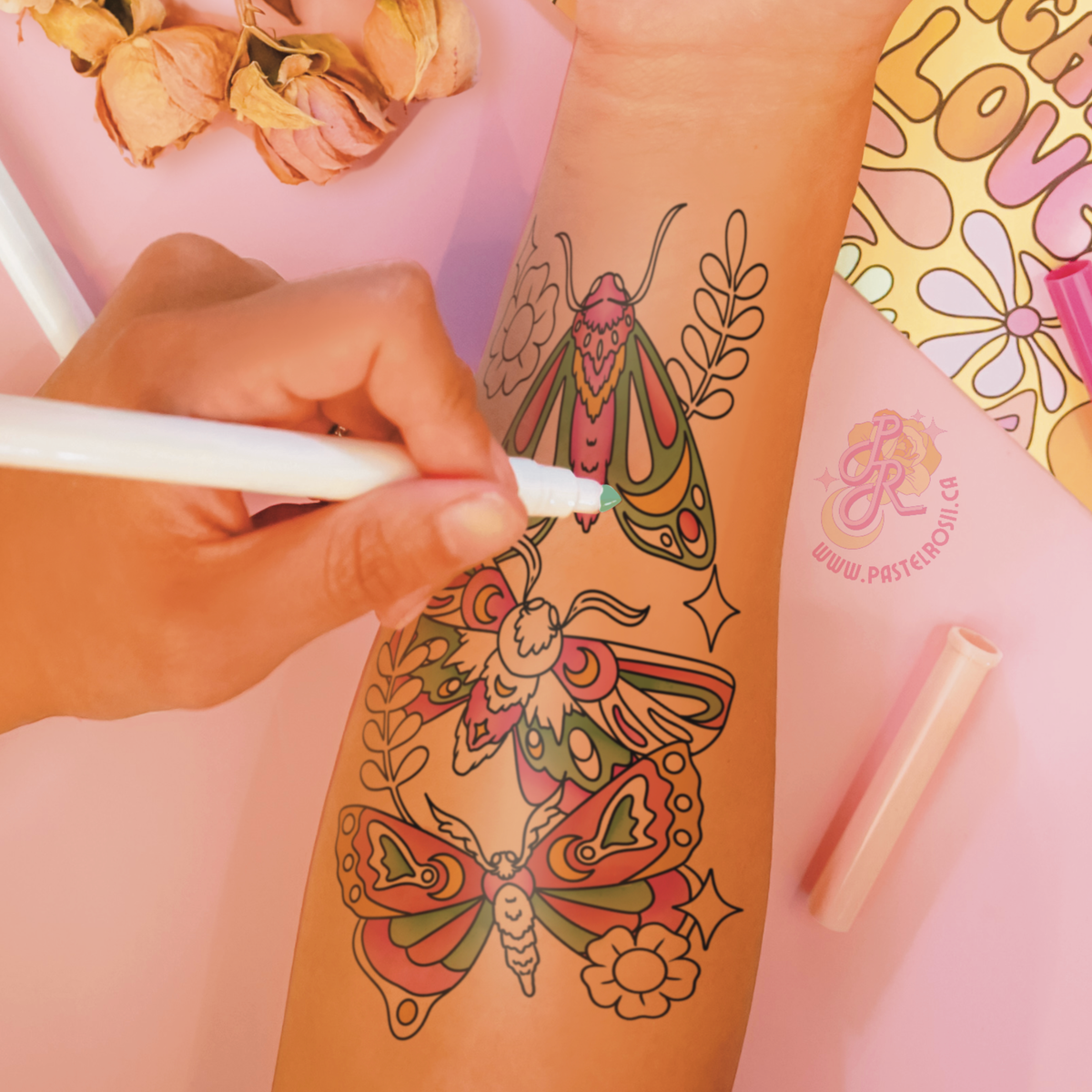 Moth Whisper | Temporary Tattoo