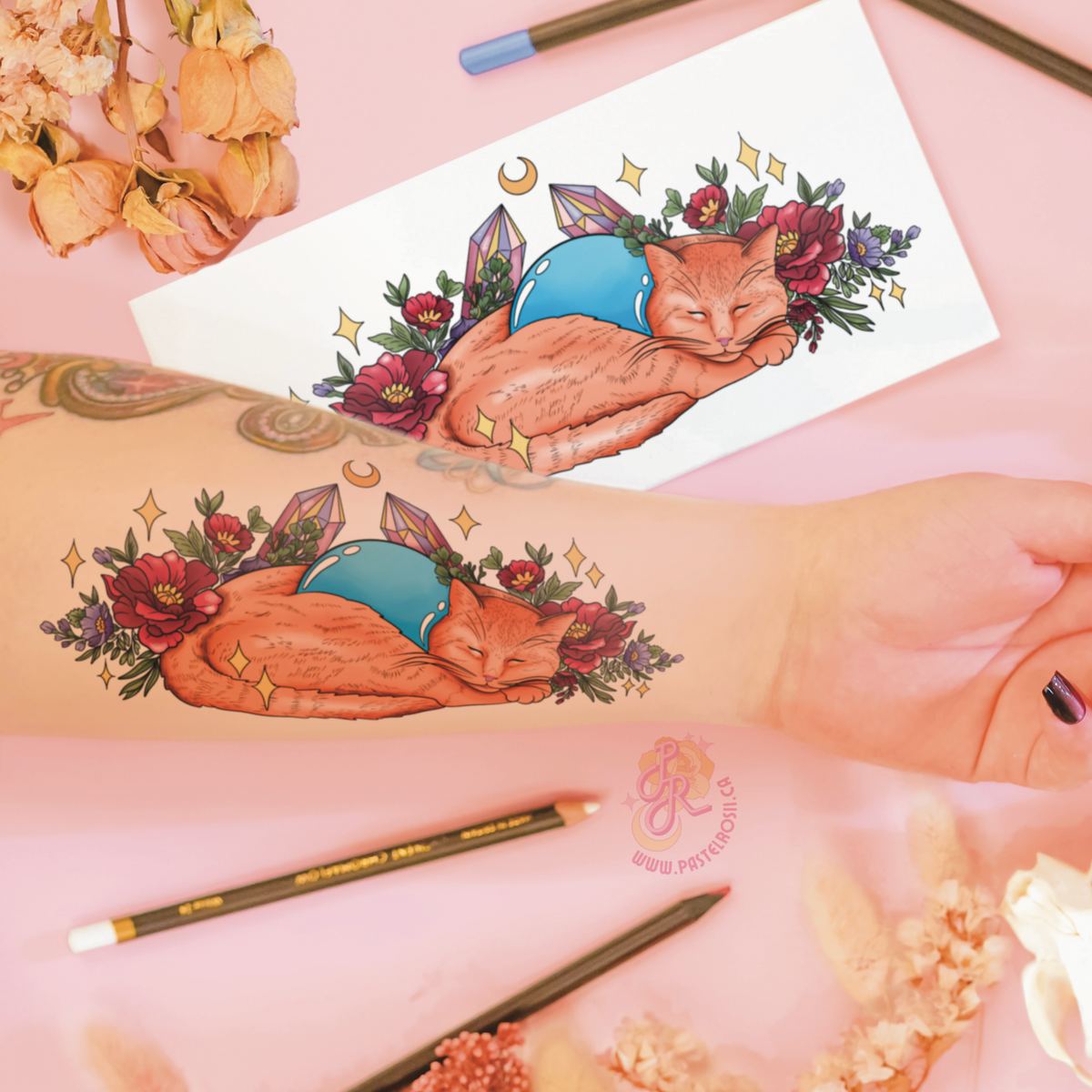 Sleeping Witch | Temporary Tattoo