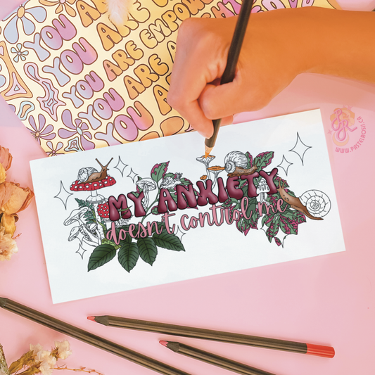 Anxiety Doesn't Control Me | Temporary Tattoo